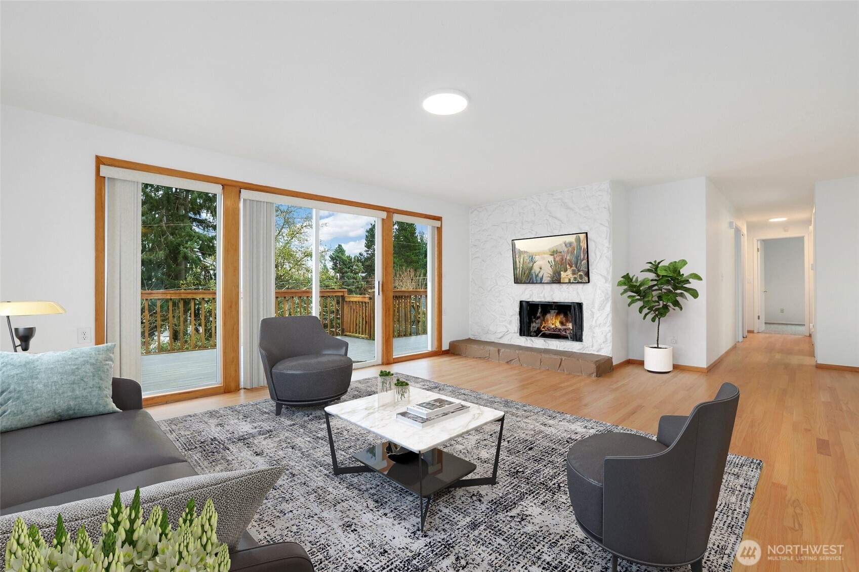 4609 North Vassault Street Tacoma, WA 98407 - Photo 6 of 37 a living room with furniture and a large window