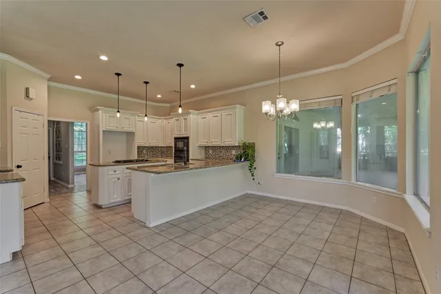 a view of a room with wooden walls