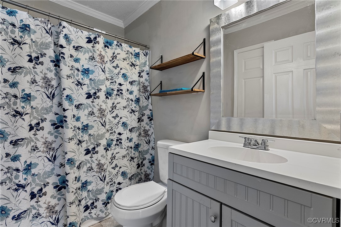975 Windyknight Road Montpelier, VA 23192 - Photo 18 of 38 Bathroom with a textured ceiling, vanity, toilet,