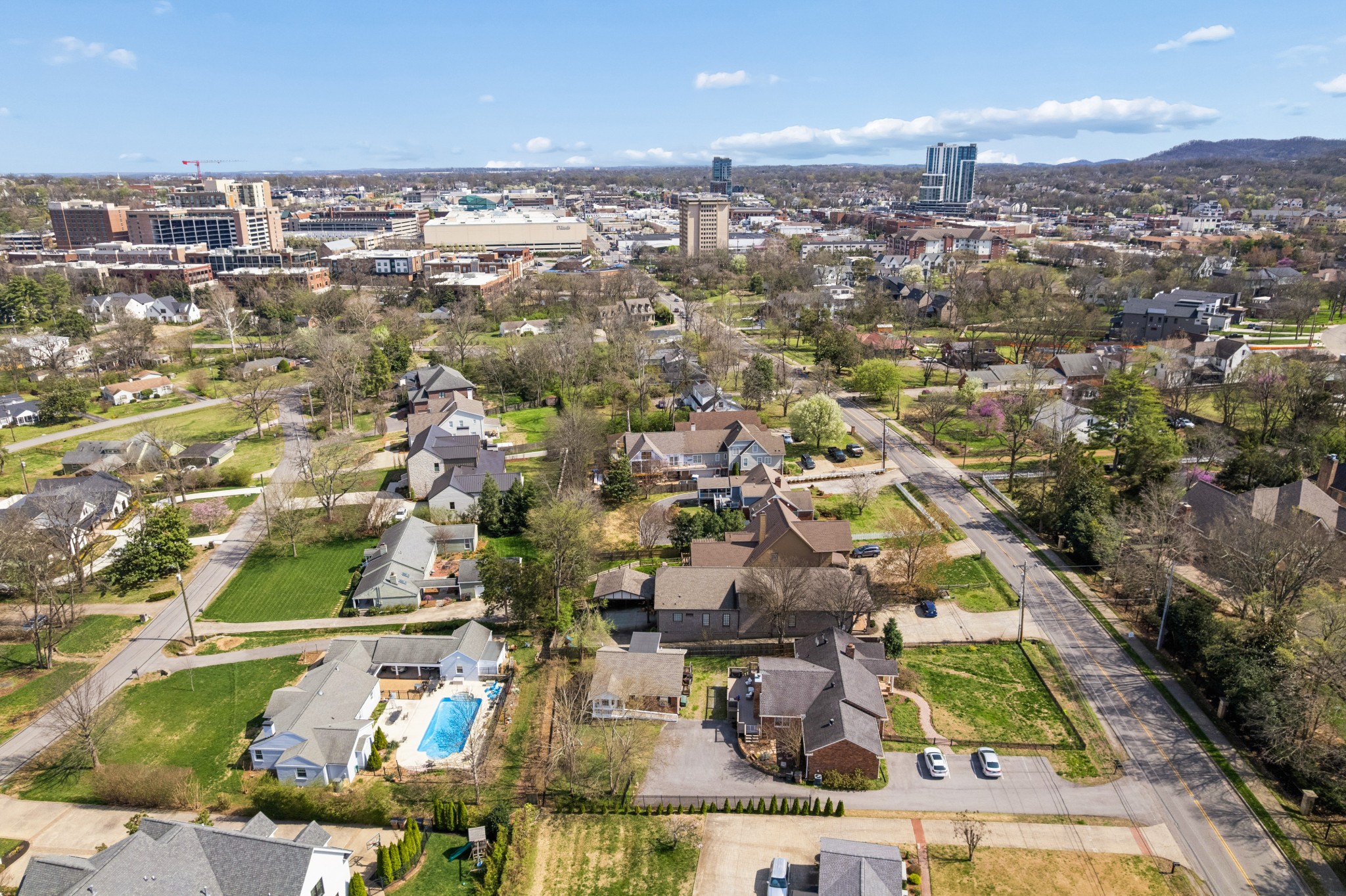 2418 Abbott Martin Road Nashville, TN 37215 - Photo 47 of 54 an aerial view of residential houses with city view