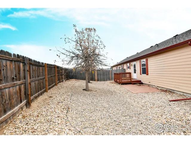 a backyard of a house