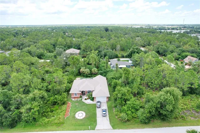 an aerial view of multiple house