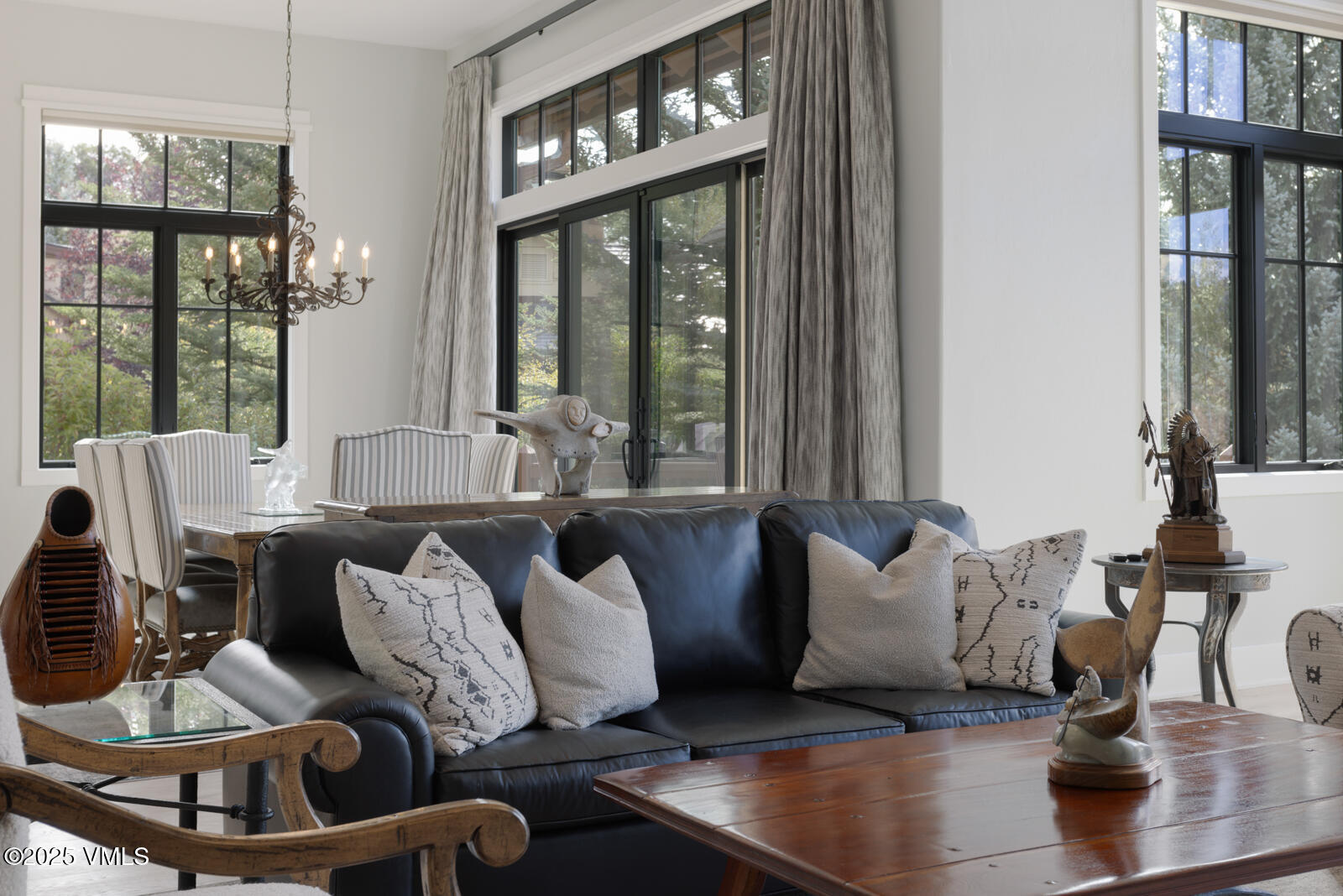 130 Fall Creek Road Edwards, CO 81632 - Photo 13 of 52 a living room with furniture and a floor to ceiling window