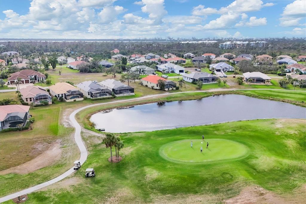 7 Windward Road Placida, FL 33946 - Photo 32 of 34 an aerial view of a house with a swimming pool yard and outdoor seating