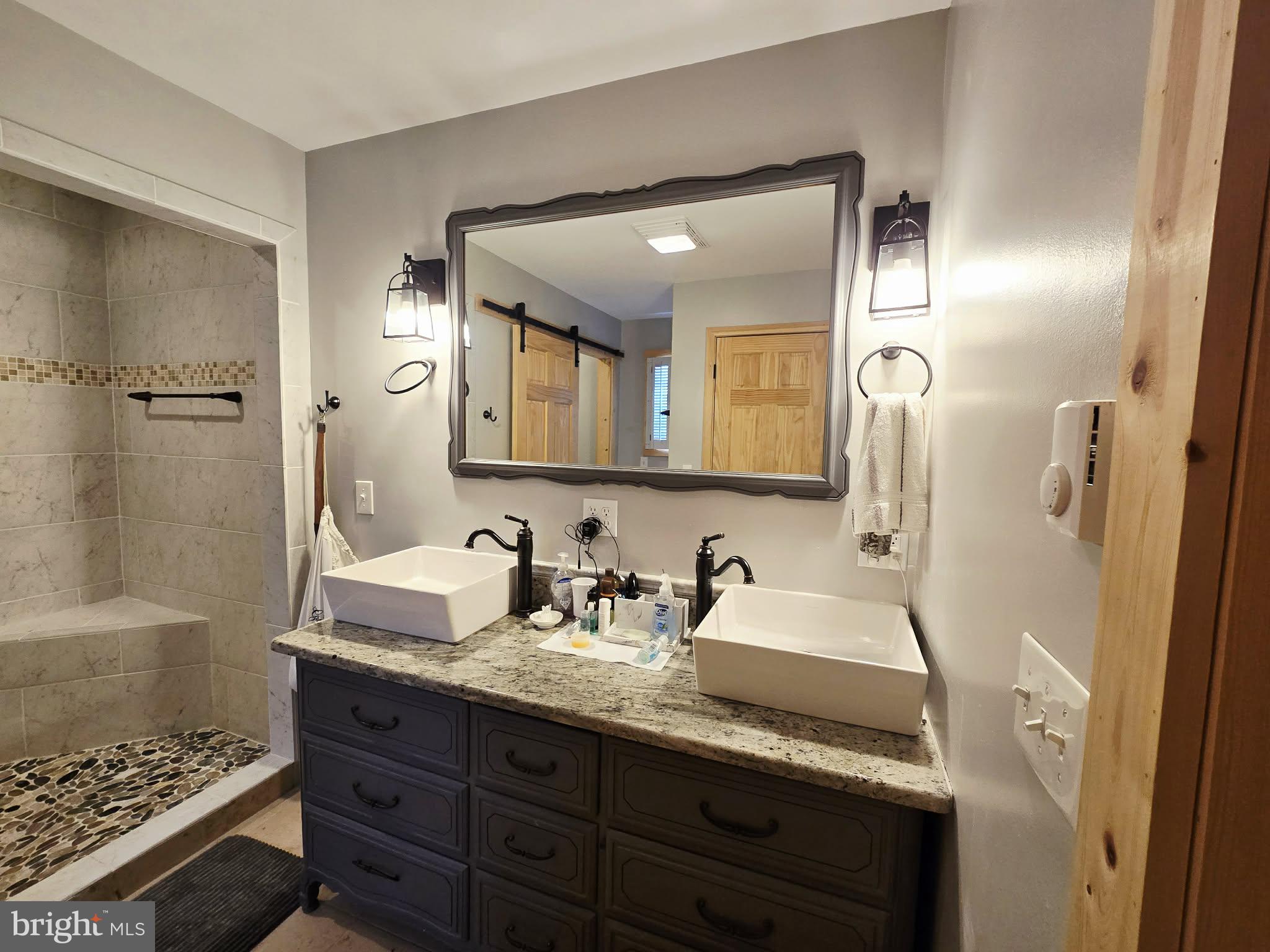1120 Sandy Ridge Road Sugar Grove, WV 26815 - Photo 21 of 53 a bathroom with a sink and a mirror