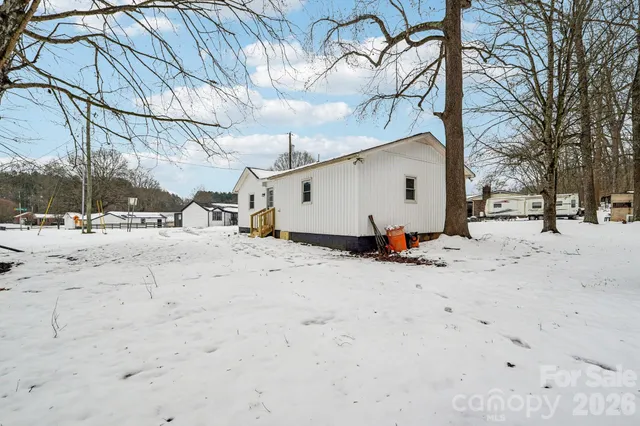 a view of street and covered with snow