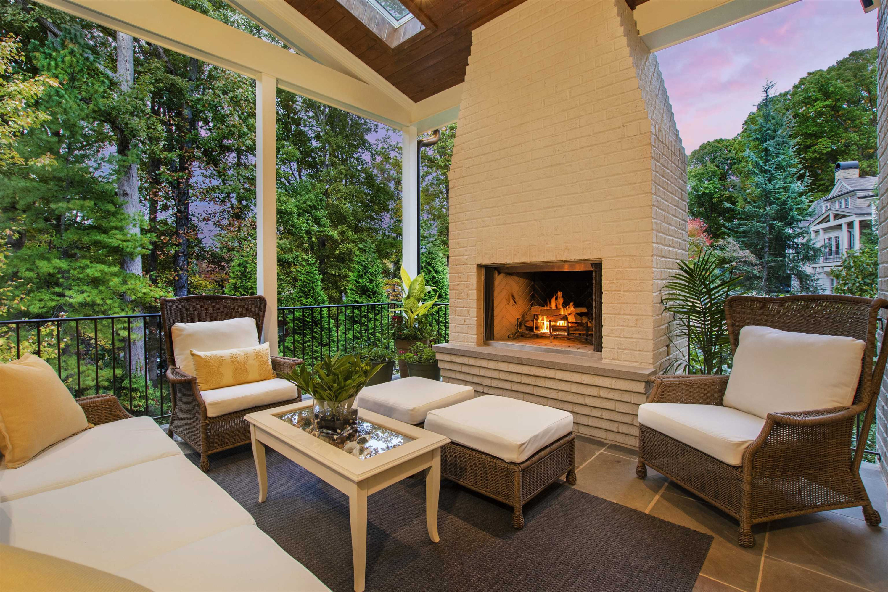 4423 Laurel Hills Road Raleigh, NC 27612 - Photo 3 of 3 a outdoor living space with furniture and a fireplace