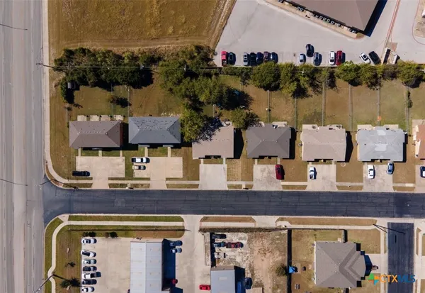 an aerial view of multiple house