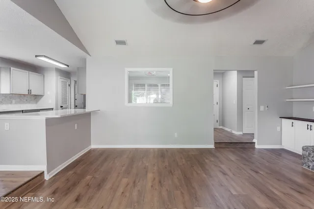 an empty room with a window