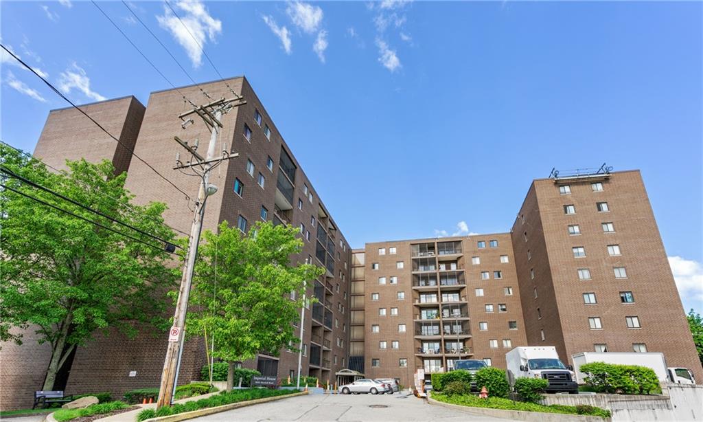 a front view of a building