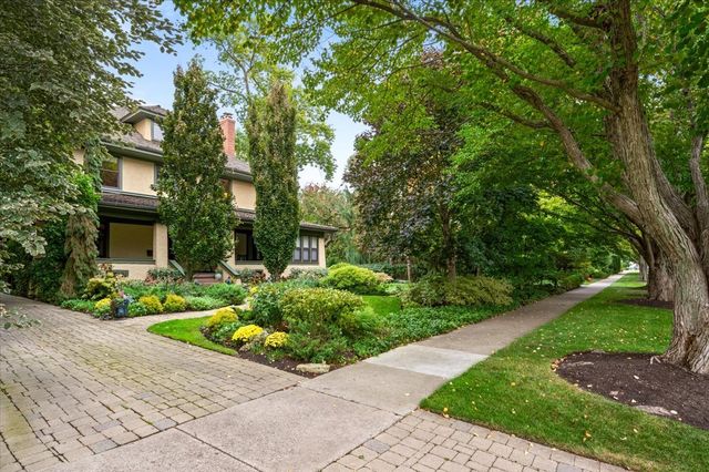 a view of a garden with pathway