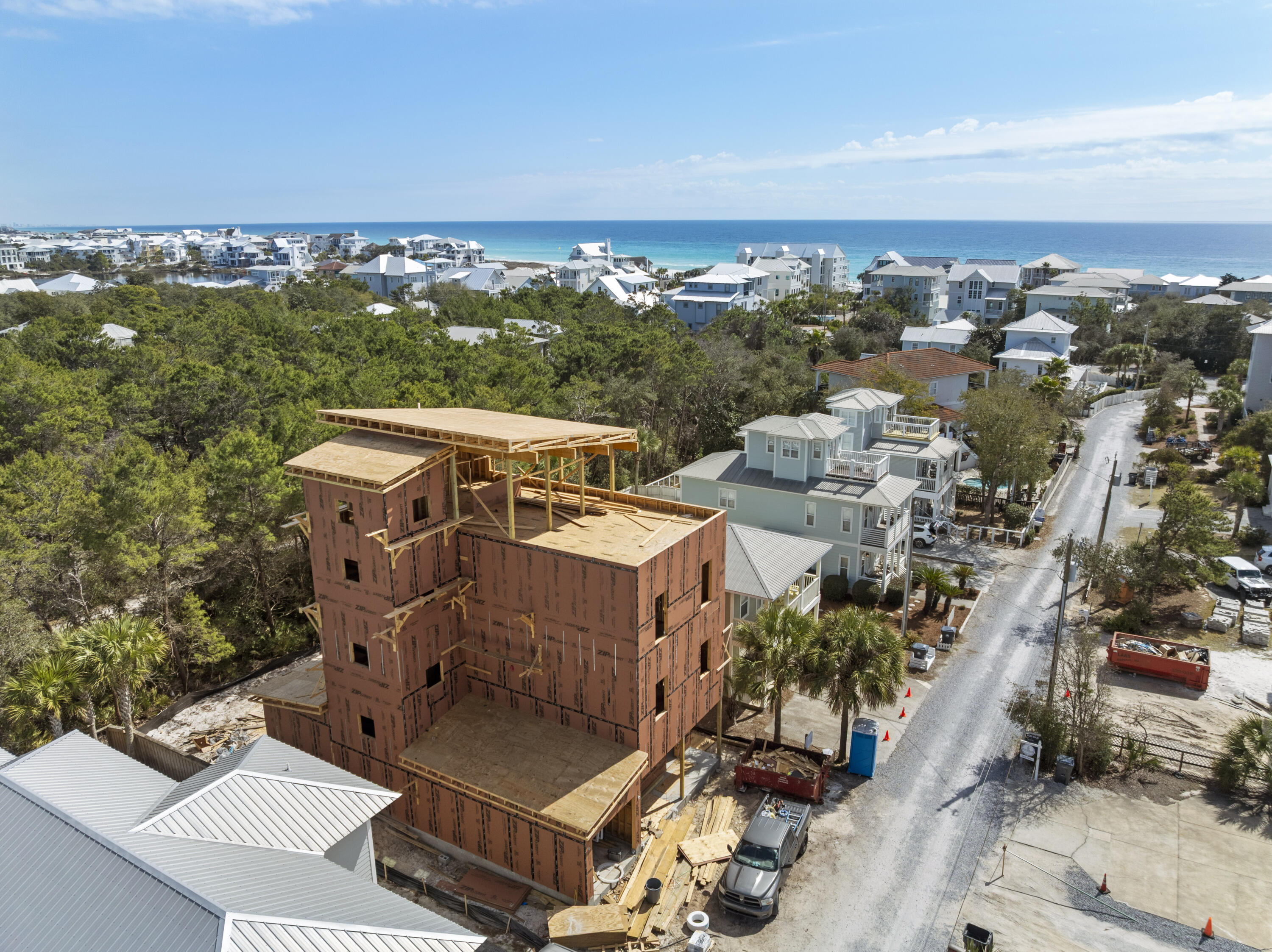 74 Brown Street Santa Rosa Beach, FL 32459 - Photo 2 of 35 an aerial view of a house with a garden