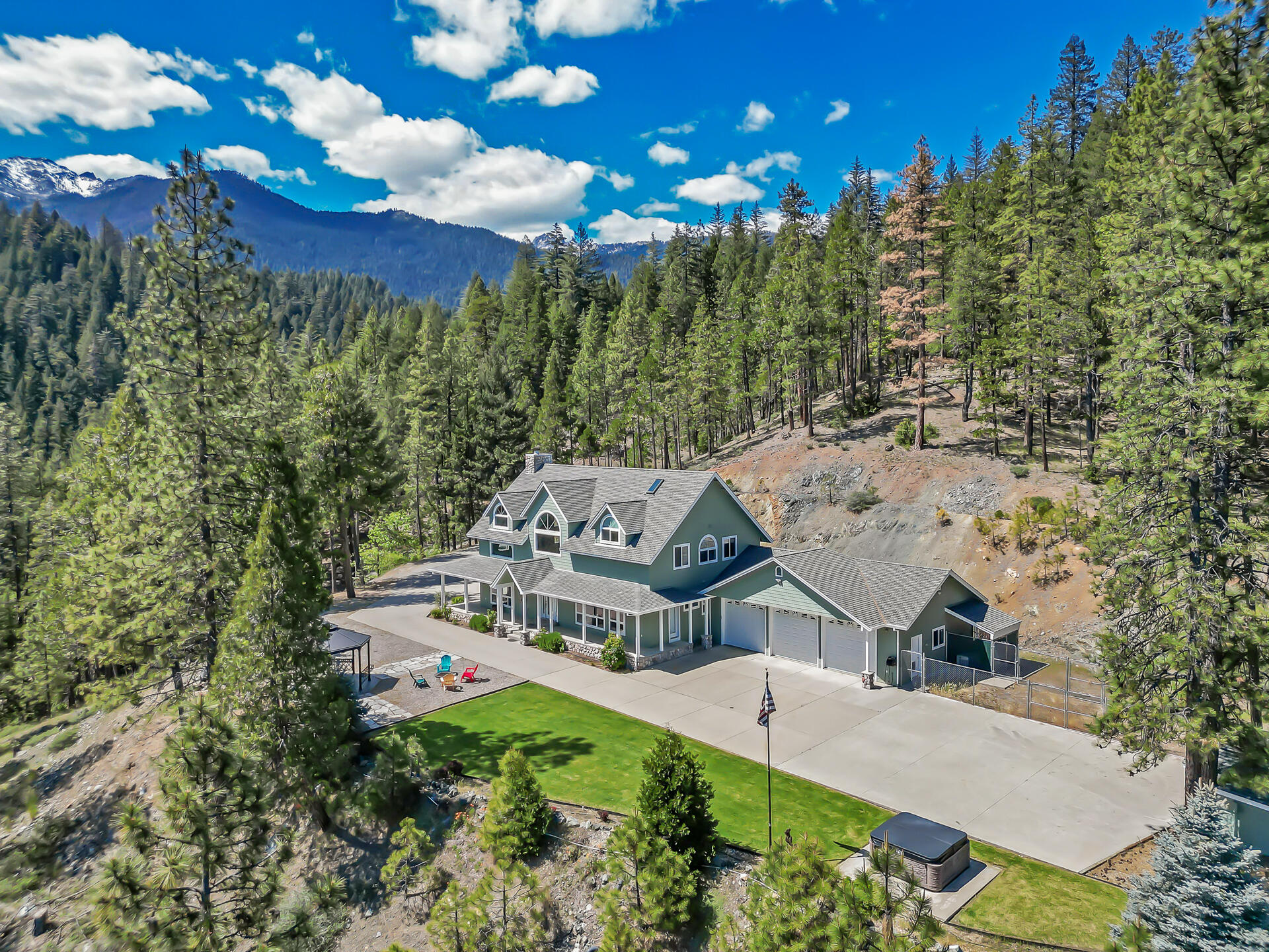 211 Strope Creek Road Trinity Center, CA 96091 - Photo 34 of 50 Ariel of House