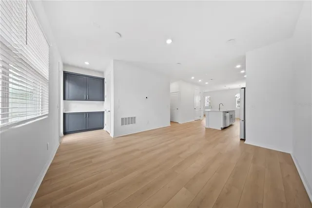 a view of hallway with stairs