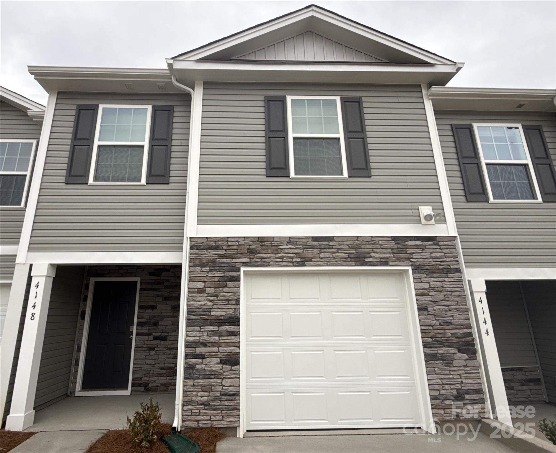a front view of a house