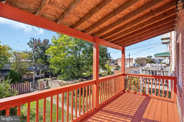 a view of city from a balcony