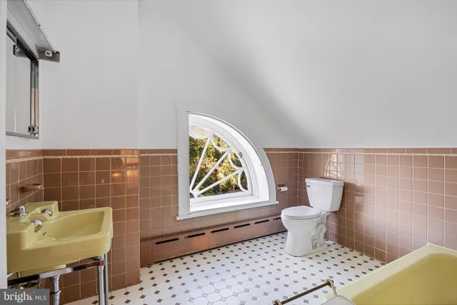 an aerial view of a house with a yard and large trees