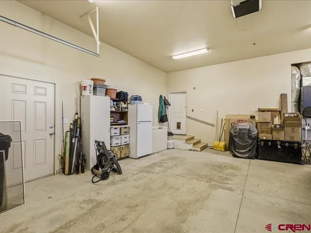a view of a car in garage