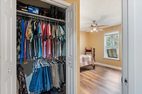 a view of a walk in closet