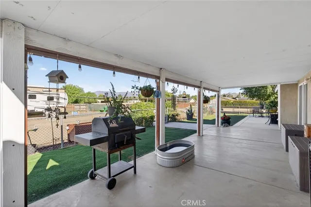 a view of a house with patio