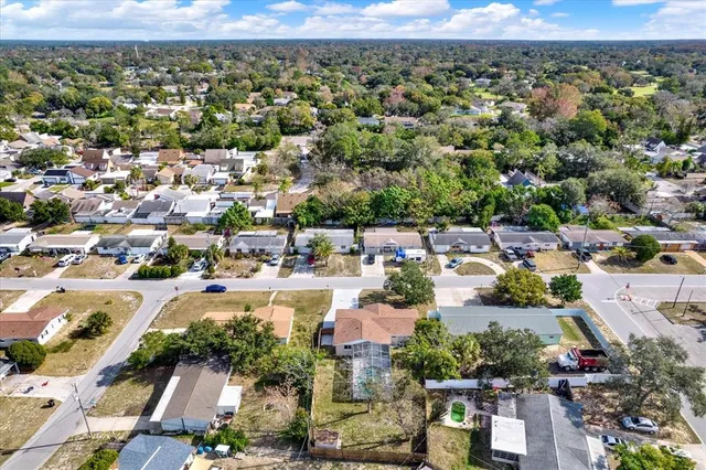 an aerial view of a city