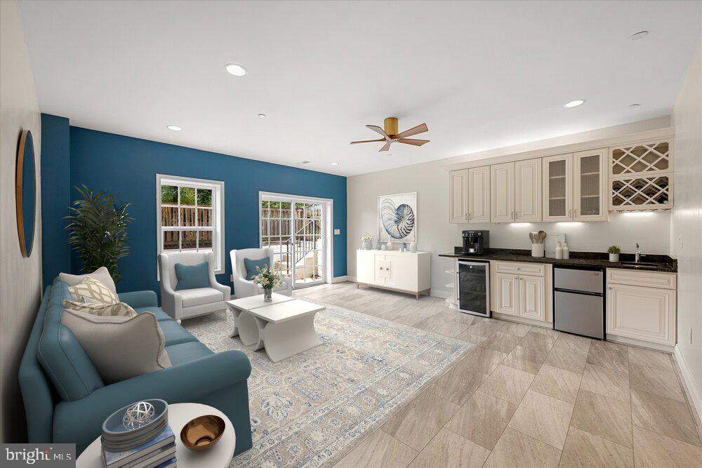 8808 Walnut Hill Road Chevy Chase, MD 20815 - Photo 41 of 60 a living room with furniture and kitchen view