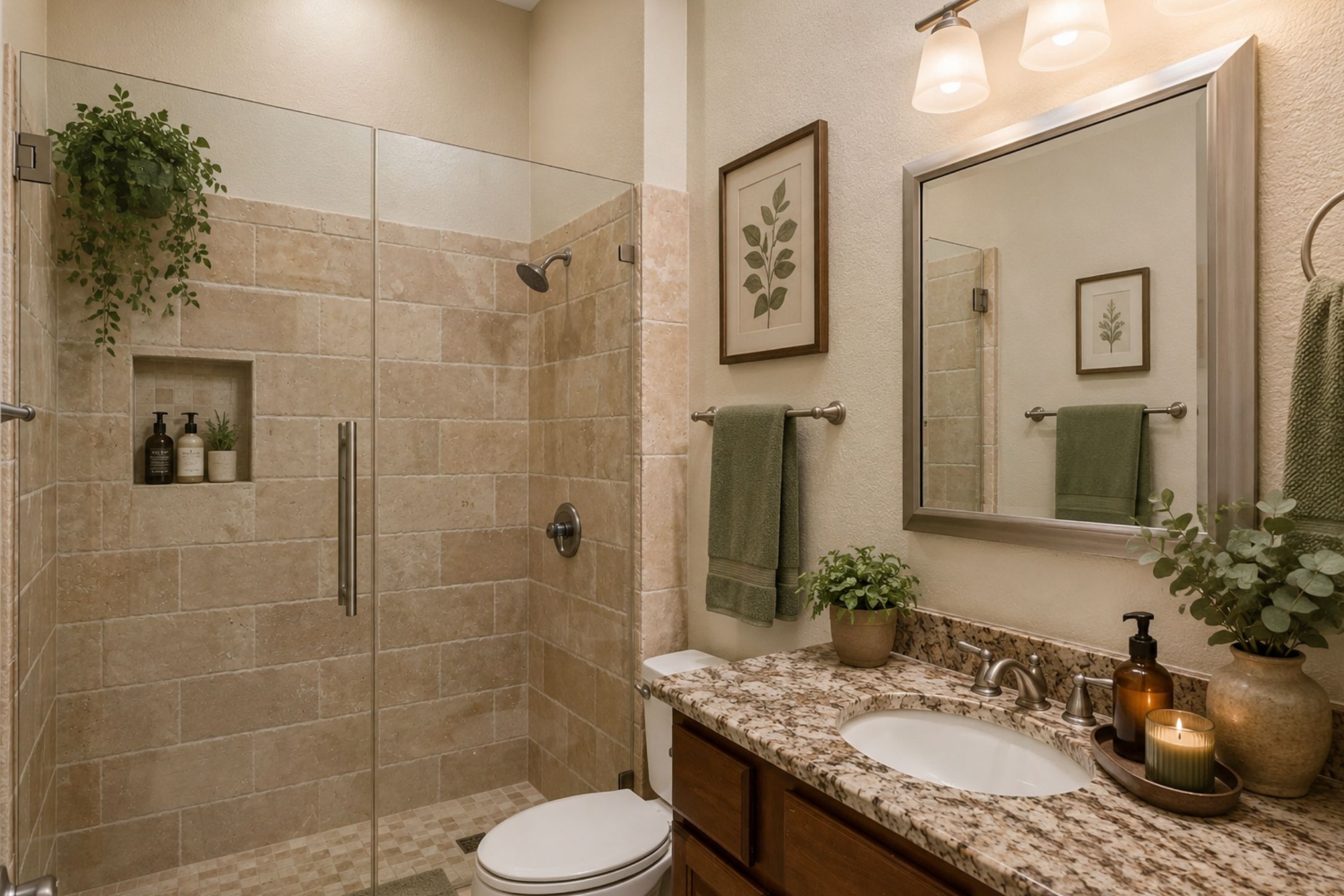 109 Crystal Springs Drive Georgetown, TX 78633 - Photo 22 of 29 Remodeled secondary bathroom with updated walk-in shower.
