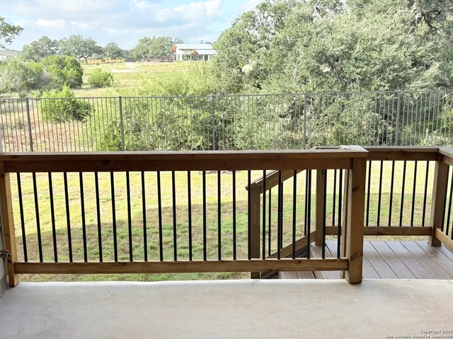 a view of a balcony