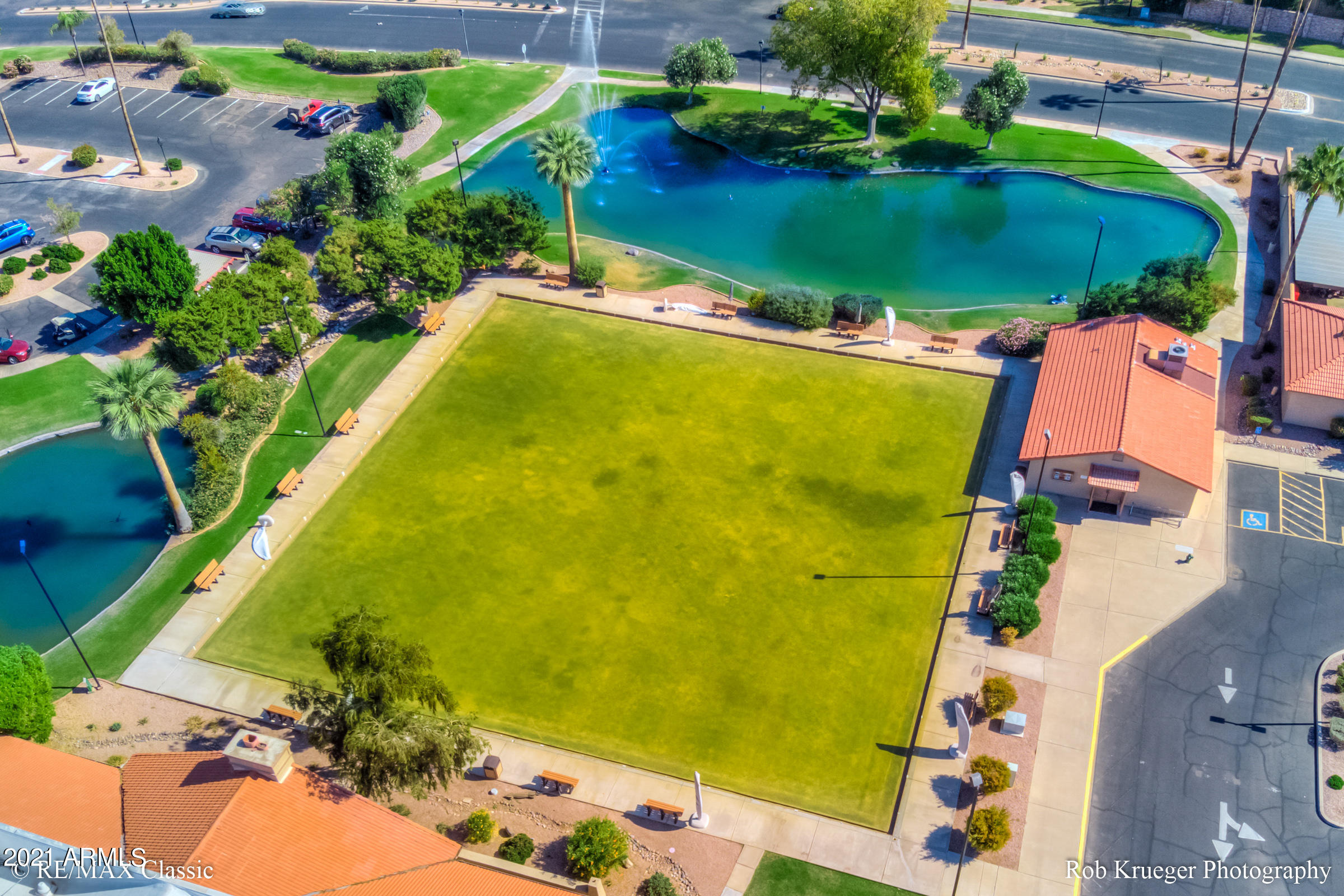630 Leisure World Mesa, AZ 85206 - Photo 36 of 59 an aerial view of a residential houses with outdoor space
