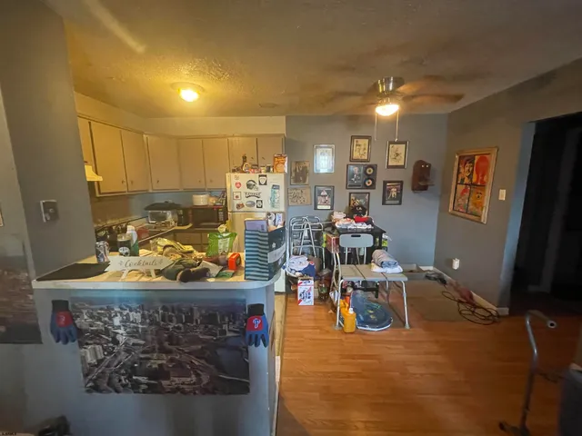 a bedroom with a bed and a walk in closet