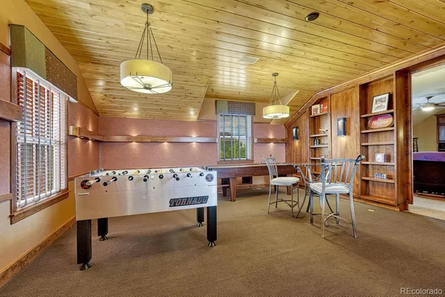 a view of a room with furniture