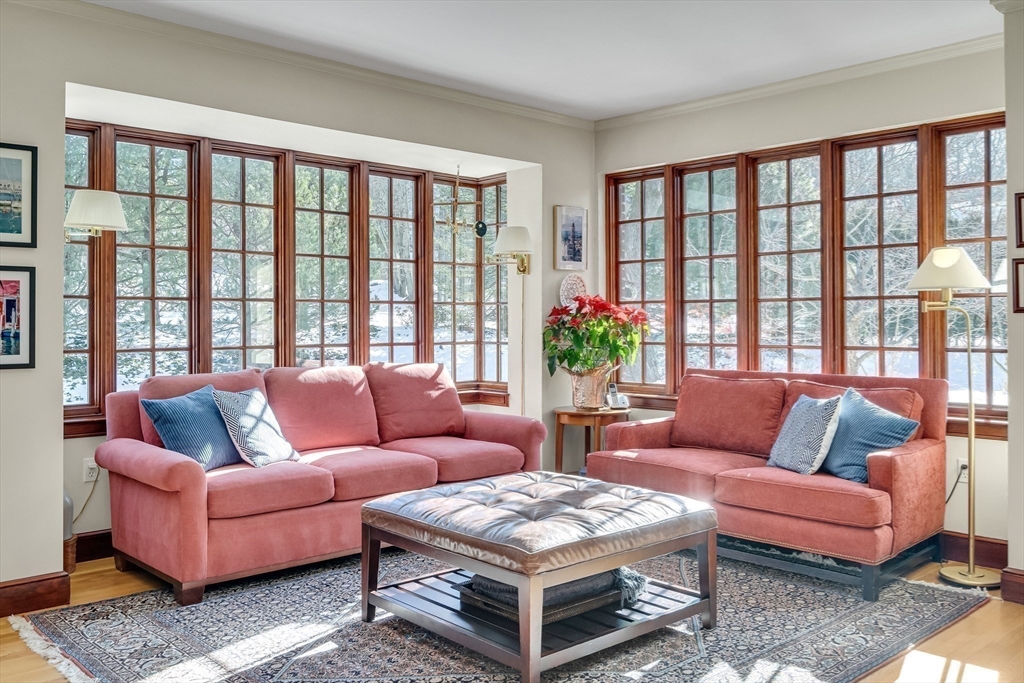 48 Avondale Road Newton, MA 02459 - Photo 11 of 37 a living room with furniture and a large window