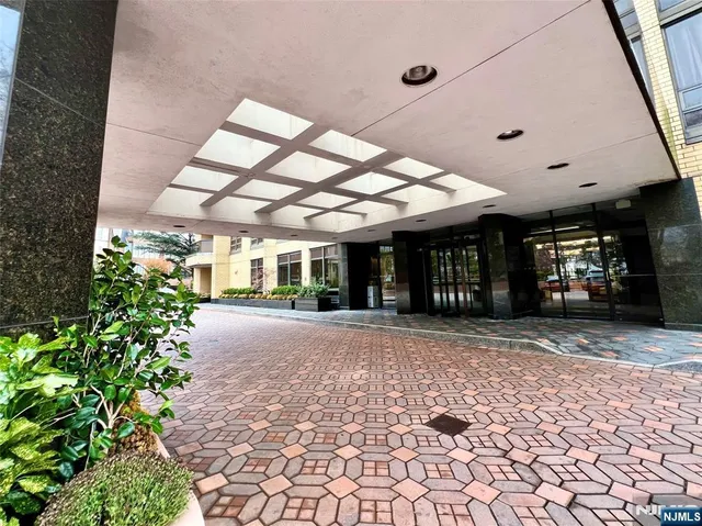 a view of a building with an outdoor space