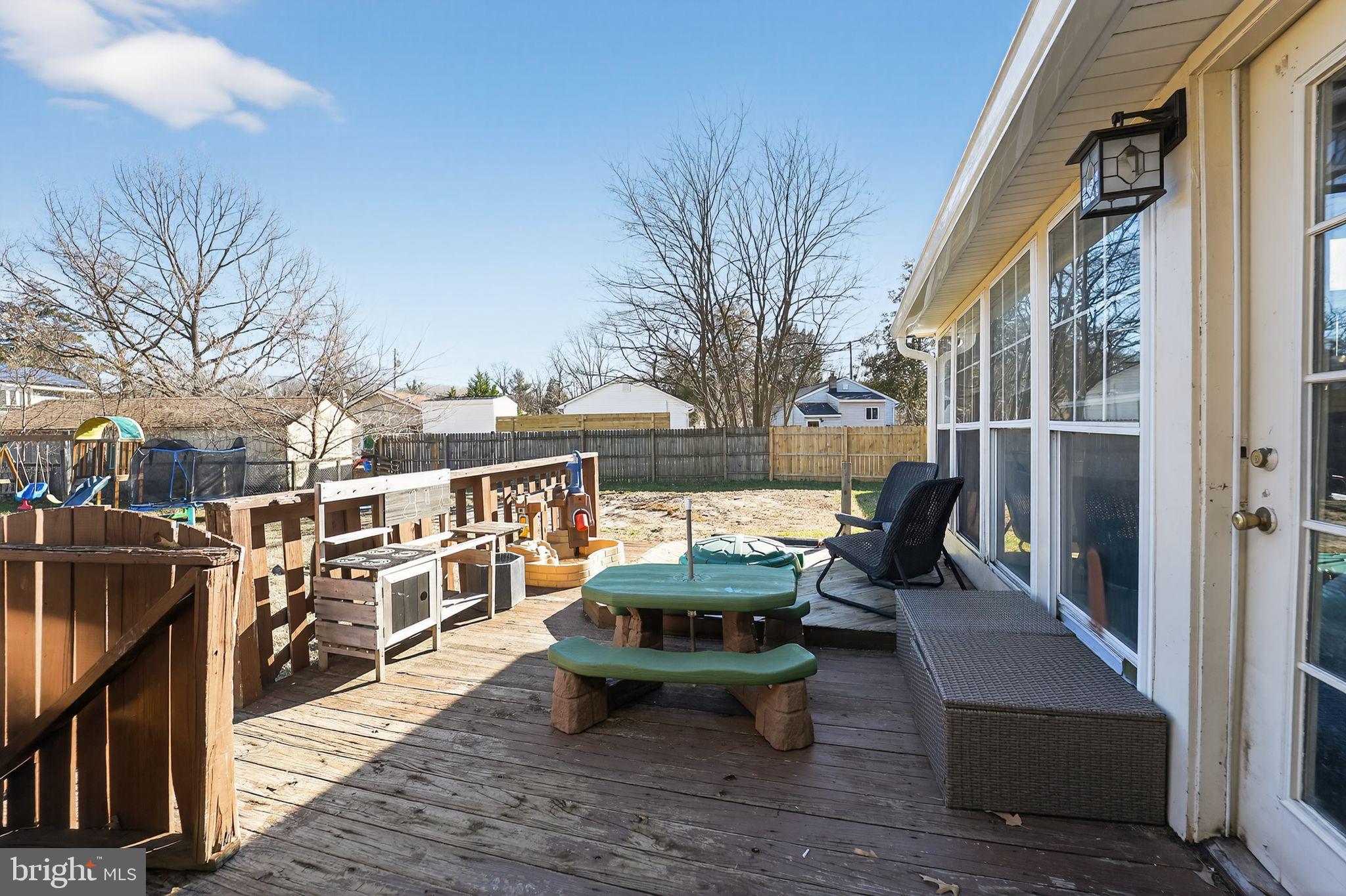 7819 Bertha Road Pasadena, MD 21122 - Photo 4 of 31 a view of a balcony with chairs and wooden floor