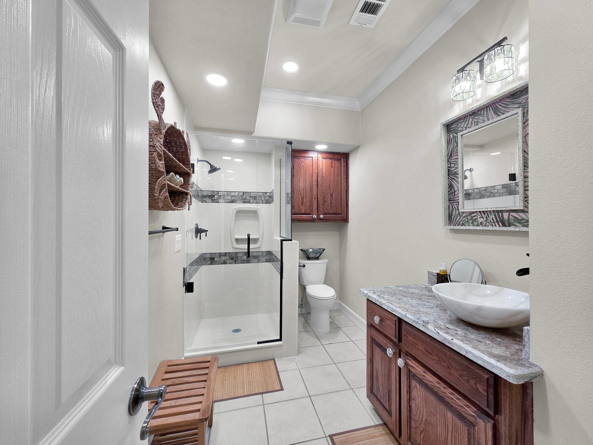 425 Island Way Port Arthur, TX 77640 - Photo 37 of 49 a spacious bathroom with a sink a mirror and shower