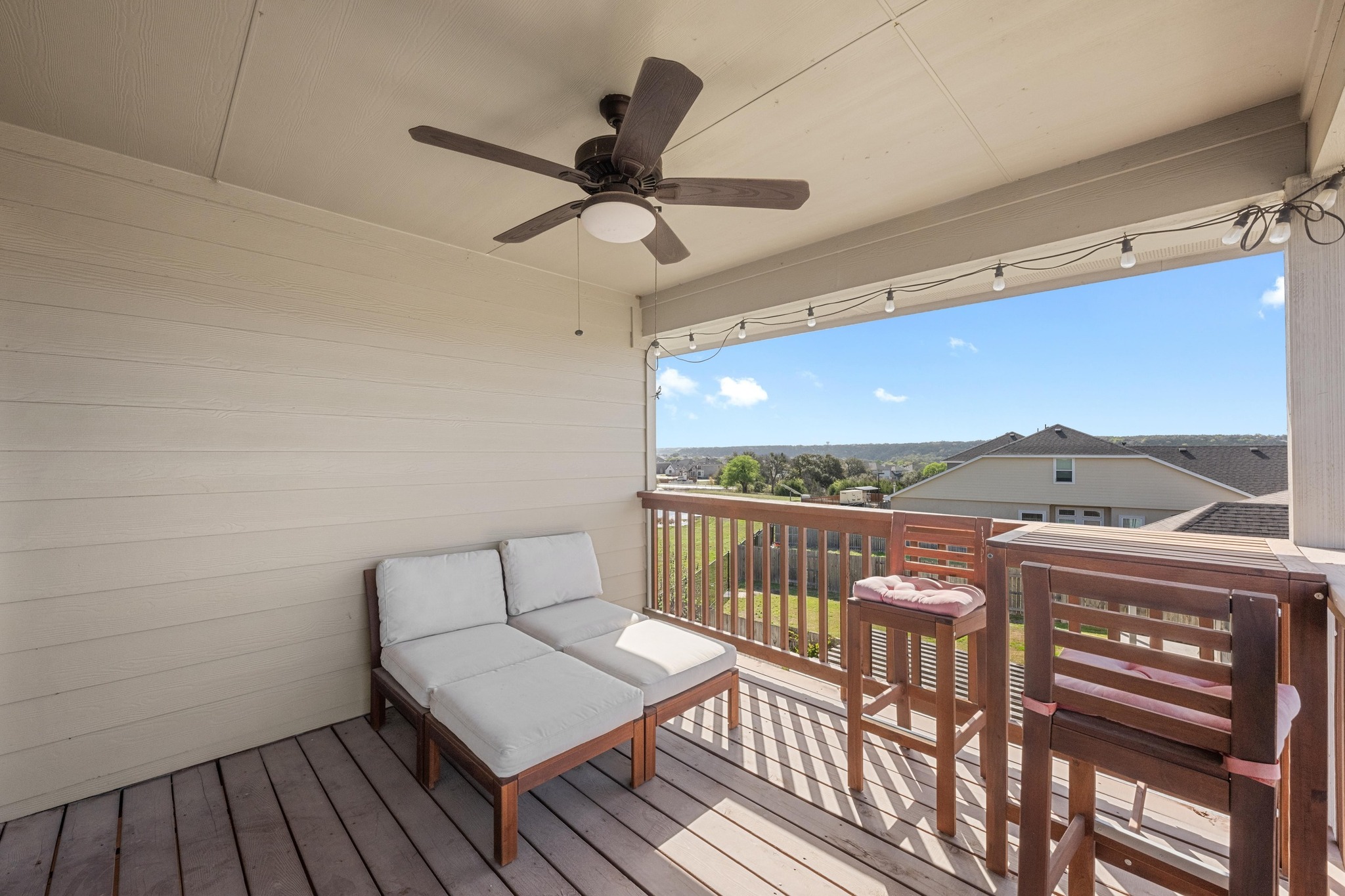 217 Palio Place Georgetown, TX 78628 - Photo 23 of 40 a view of a balcony with furniture