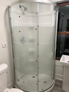 front view of a building with street view