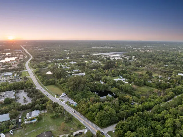 an aerial view of a city