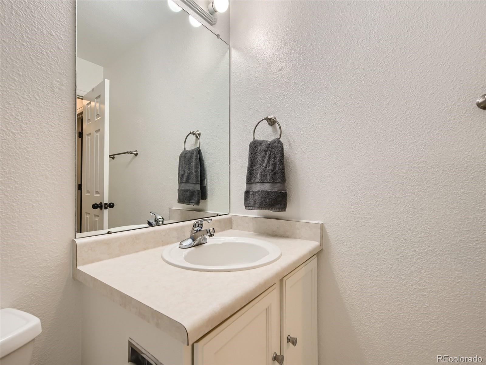 9760 South Castle Ridge Circle Highlands Ranch, CO 80129 - Photo 17 of 25 a bathroom with a sink and a mirror