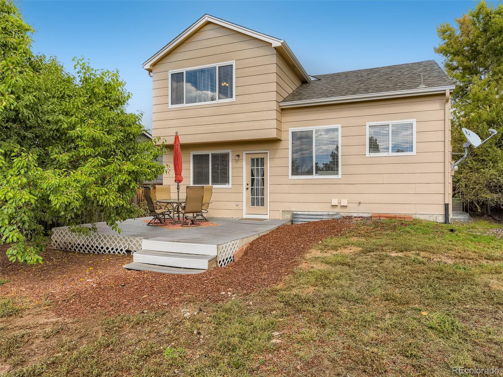 9760 South Castle Ridge Circle Highlands Ranch, CO 80129 - Photo 22 of 25 a front view of a house with garden