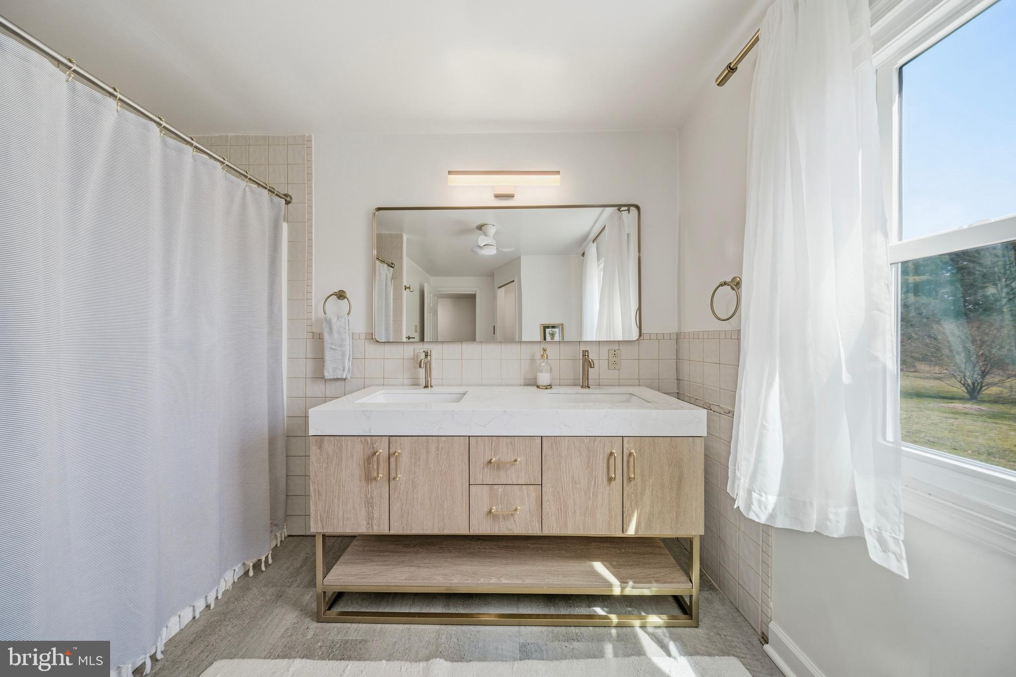 20826 Bivalve Wharf Road Bivalve, MD 21865 - Photo 37 of 52 a bathroom with a sink a mirror and a shower