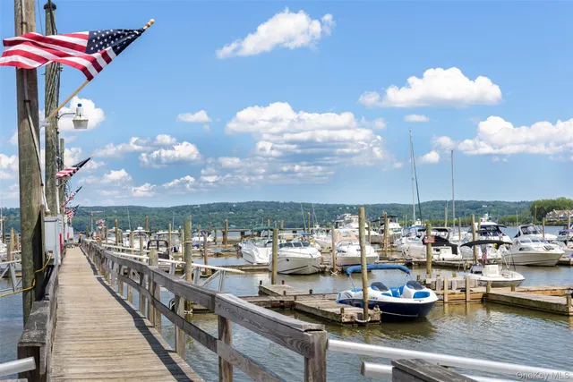 a view of a lake and mountain in the back