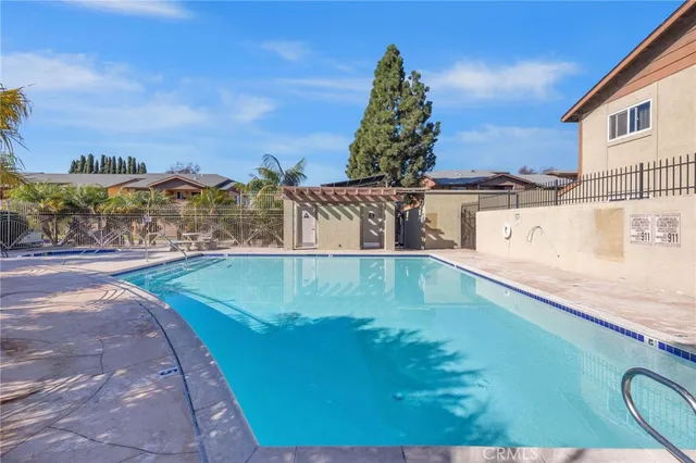 a view of swimming pool with a terrace
