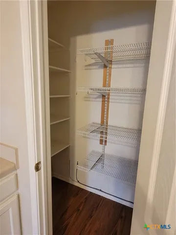 a close view of closet