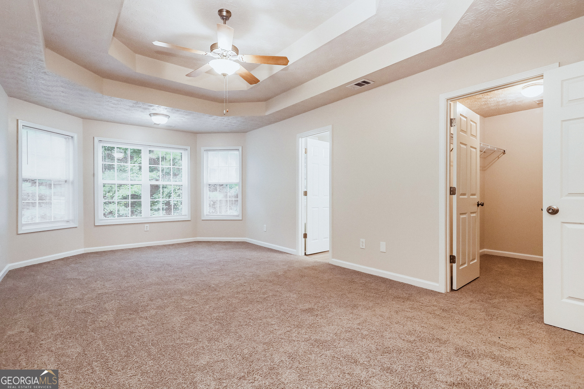 35 Spring Valley Keep Covington, GA 30016 - Photo 8 of 16 an empty room with windows and ceiling fan