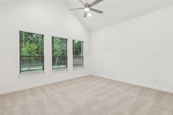 an empty room with a window