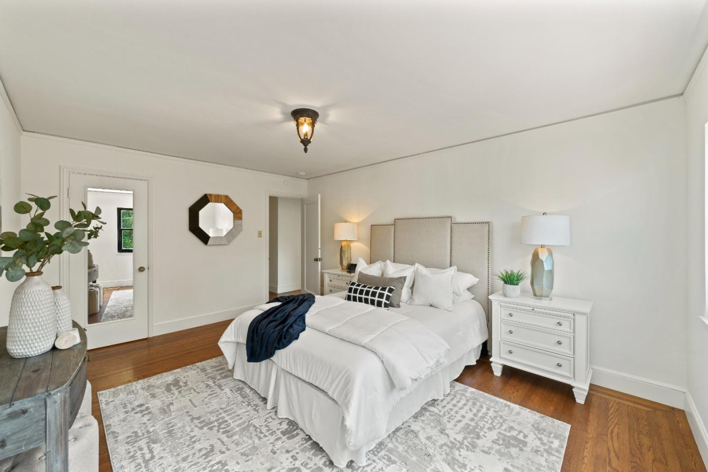 331 Elder Avenue Millbrae, CA 94030 - Photo 22 of 53 a bedroom with a bed and a potted plant