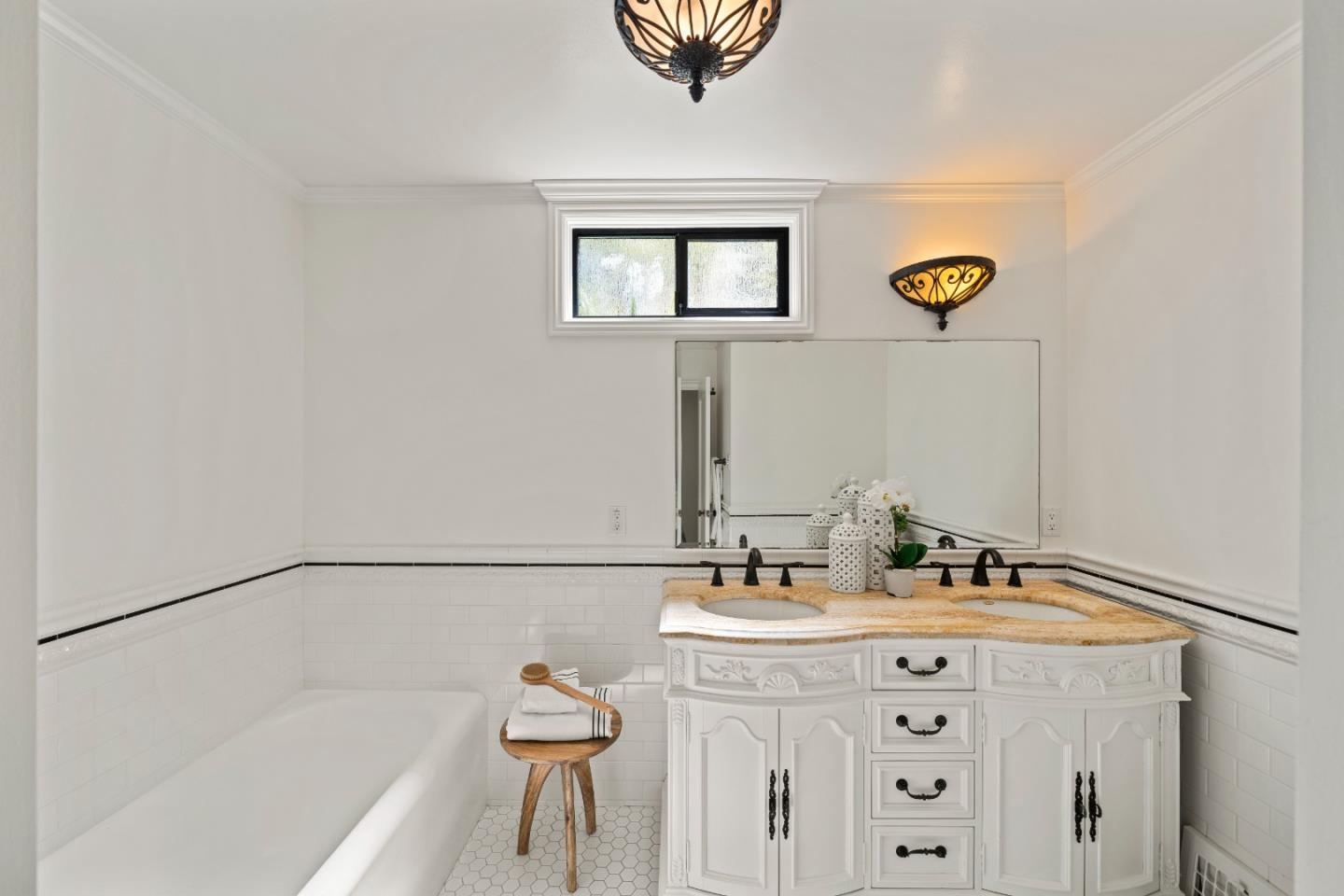 331 Elder Avenue Millbrae, CA 94030 - Photo 25 of 53 a bathroom with a sink and a mirror