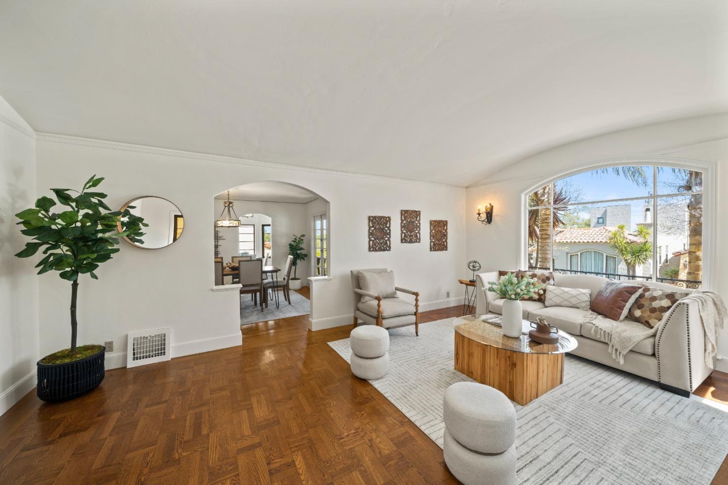 331 Elder Avenue Millbrae, CA 94030 - Photo 8 of 53 a living room with furniture potted plant and a large window