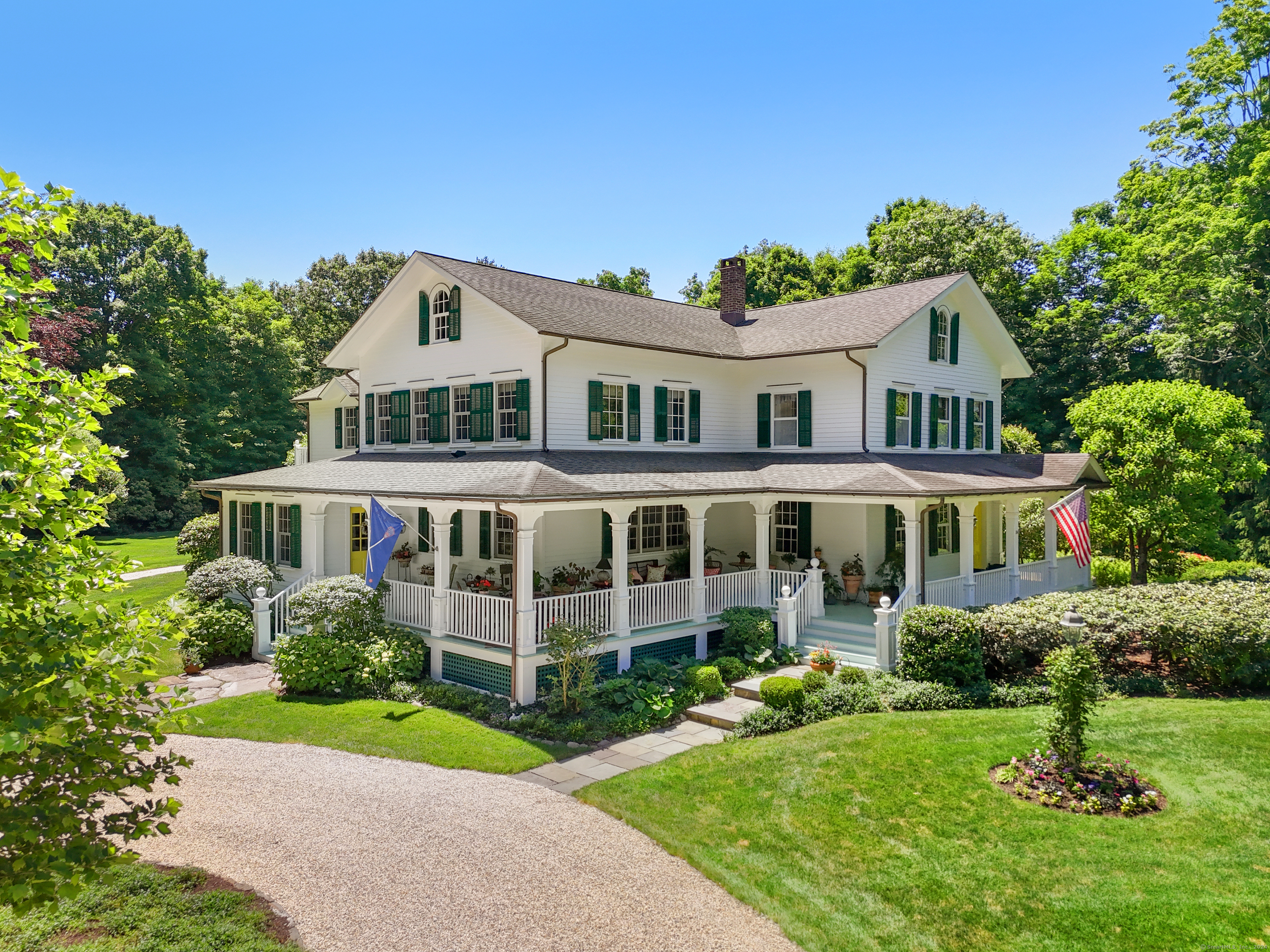 100 Hanson Road Darien, CT 06820 - Photo 1 of 1 front view of a house with a yard